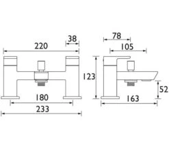 Bristan Cobalt Deck Mounted Chrome Bath Mixer Tap -Duravit Store M700 2022 7 22 14 2 1 636