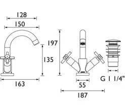 Bristan Decade Chrome Basin Mixer Tap With Clicker Waste -Duravit Store M700 2022 7 27 11 34 28 269