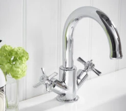 Tavistock Cheltenham Chrome Basin Mixer Tap With Click Waste