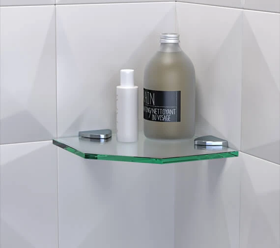 Miller Classic Clear Glass Corner Shelf 200mm - 292020 3 Miller Classic Clear Glass Corner Shelf 200mm - 292020