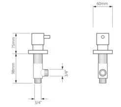 Vado Zoo Three Forth Inch Deck Mounted Chrome Stop Valves Pair -Duravit Store M700 2022 7 4 10 26 6 960