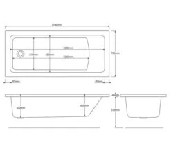 Trojan Solarna 1700 X 750mm Single Ended Encapsulated Baseboard Bath -Duravit Store M700 2022 7 4 15 45 21 414