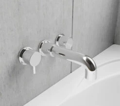 Crosswater Fusion Bath 3 Hole Set Tap Chrome