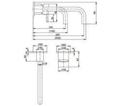 Crosswater MPRO 2 Hole Wall Mounted Basin Mixer Tap -Duravit Store M700 2022 7 5 14 48 55 104