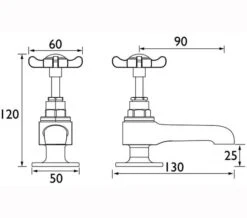 Bristan 1901 Pair Of Traditional Basin Taps -Duravit Store M700 2022 7 6 12 39 42 491