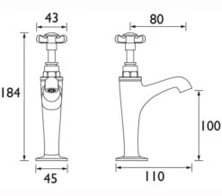 Bristan 1901 High Neck Kitchen Pillar Taps -Duravit Store M700 2022 7 6 8 30 22 743