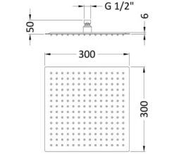 Hudson Reed Square Stainless Steel Fixed Shower Head -Duravit Store M700 2022 7 6 9 24 34 883