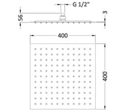 Hudson Reed Square Stainless Steel Fixed Shower Head -Duravit Store M700 2022 7 6 9 25 7 26