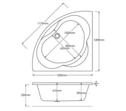 Trojan Laguna Encapsulated Baseboard Corner Bath White -Duravit Store M700 2022 7 7 8 3 59 861