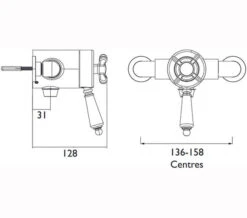 Bristan 1901 Thermostatic Dual Control Shower Valve -Duravit Store M700 2022 7 7 8 38 13 456