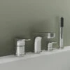 Beo Silk 4 Hole Deck Mounted Chrome Bath Shower Mixer Tap With Kit