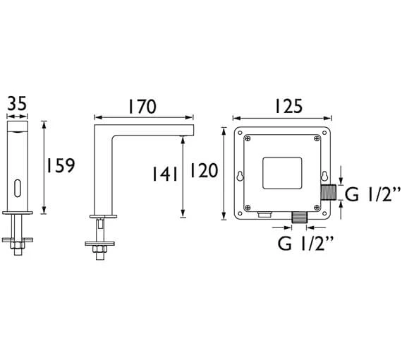 Bristan Infrared Automatic Chrome Finish Basin Spout 4 Bristan Infrared Automatic Chrome Finish Basin Spout - Image 2
