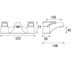 Bristan Jute Chrome Bath Mixer Tap -Duravit Store M700 2022 8 11 14 28 14 406