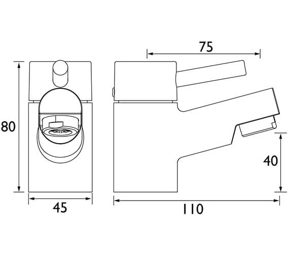 Bristan Prism Deck Mounted Chrome Basin Taps Pair 4 Bristan Prism Deck Mounted Chrome Basin Taps Pair - Image 2