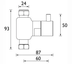 Bristan Prism Contemporary In Line Chrome Diverter With 2 Outlets -Duravit Store M700 2022 8 18 8 48 57 718