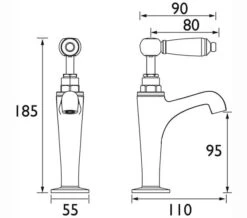 Bristan Renaissance High Neck Chrome Kitchen Pillar Taps -Duravit Store M700 2022 8 20 9 54 22 802