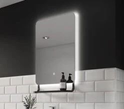 Sensio Harbour Backlit Illuminated LED Mirror With Integrated Shelf
