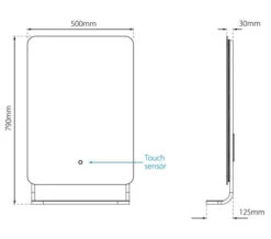 Sensio Harbour Backlit Illuminated LED Mirror With Integrated Shelf -Duravit Store M700 2022 8 24 7 28 6 171