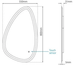 Sensio Mistral Teardrop Backlit LED Illuminated Mirror -Duravit Store M700 2022 8 24 9 45 50 352