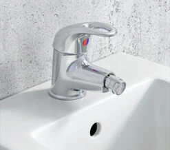 IMEX Dv8 Chrome Bidet Mixer Tap With Clicker Waste - DVBID