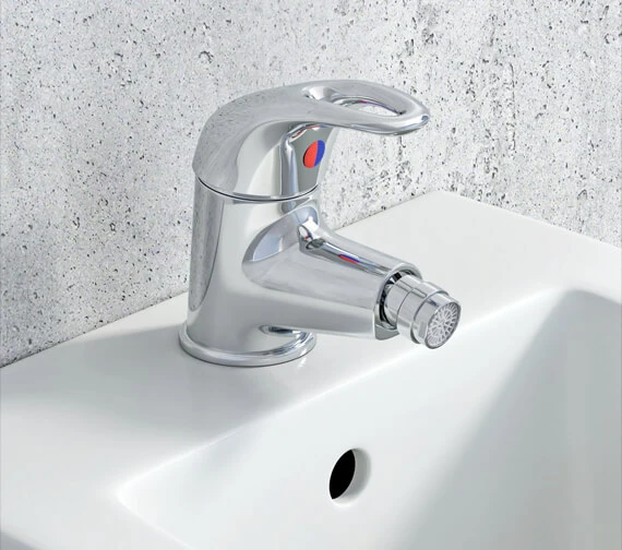 IMEX Dv8 Chrome Bidet Mixer Tap With Clicker Waste - DVBID 3 IMEX Dv8 Chrome Bidet Mixer Tap With Clicker Waste - DVBID