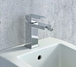 Imex Bloque Chrome Mono Bidet Mixer Tap With Clicker Waste