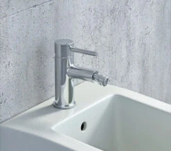 Imex Ivo Chrome Single Lever Bidet Mixer Tap With Clicker Waste