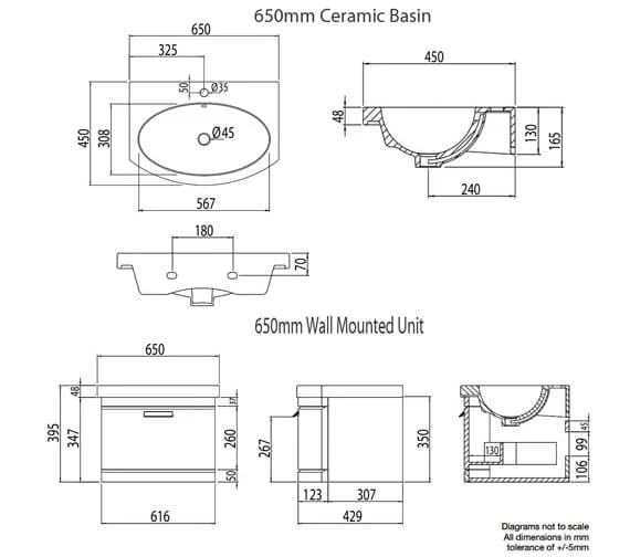 Tavistock Tempo 650mm Wall Mounted Unit And Basin 5 Tavistock Tempo 650mm Wall Mounted Unit And Basin - Image 3
