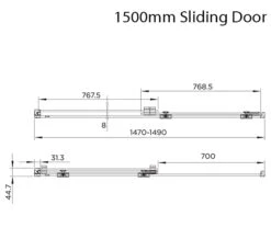 Aquadart Rolla 8 Sliding Shower Door 2000mm High -Duravit Store M700 2022 8 3 14 20 39 811