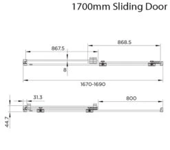 Aquadart Rolla 8 Sliding Shower Door 2000mm High -Duravit Store M700 2022 8 3 14 21 15 804