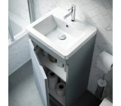 Saneux Air One Door Floor Standing 400mm Unit With Basin And Waste Trap -Duravit Store M700 2022 8 3 14 37 49 382