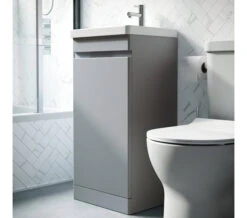 Saneux Air One Door Floor Standing 400mm Unit With Basin And Waste Trap -Duravit Store M700 2022 8 3 14 37 6 938