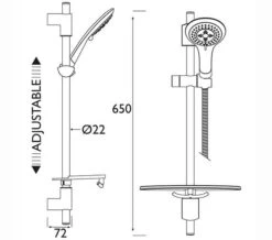 Bristan Evo Chrome Finish Adjustable Shower Kit With Multi Function Rub Clean Handset -Duravit Store M700 2022 8 5 14 48 12 877