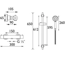 Bristan Frenzy Contemporary Cool Touch Bar Mixer Shower And Kit -Duravit Store M700 2022 8 8 7 44 38 689