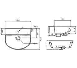 Roper Rhodes Zest White Slimline Semi Countertop Basin 435mm - Z2SCBAS -Duravit Store M700 2022 9 13 11 10 38 82