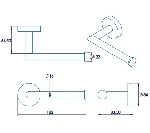 Croydex Epsom Flexi-Fix Chrome Toilet Roll Holder 5 Croydex Epsom Flexi-Fix Chrome Toilet Roll Holder - Image 3
