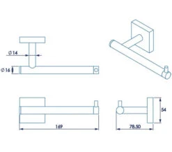 Croydex Chester Flexi-Fix Chrome Toilet Paper Holder -Duravit Store M700 2022 9 2 9 51 5 156