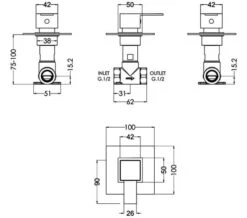 Nuie Sanford Wall Mounted Chrome Concealed Stop Tap -Duravit Store M700 2022 9 20 8 34 7 556