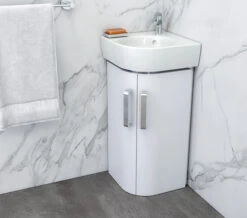 Geberit Selnova Compact 450 X 330mm Two Door Cabinet And Basin