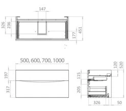 Crosswater Glide II Wall Hung Double Drawer Bathroom Unit -Duravit Store M700 2022 9 24 8 44 0 503