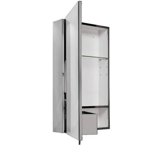 Croydex Colorado Stainless Steel Single Door Large Mirror Cabinet 6 Croydex Colorado Stainless Steel Single Door Large Mirror Cabinet - Image 4