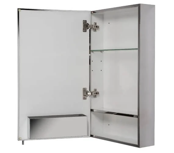 Croydex Colorado Stainless Steel Single Door Large Mirror Cabinet 8 Croydex Colorado Stainless Steel Single Door Large Mirror Cabinet - Image 6