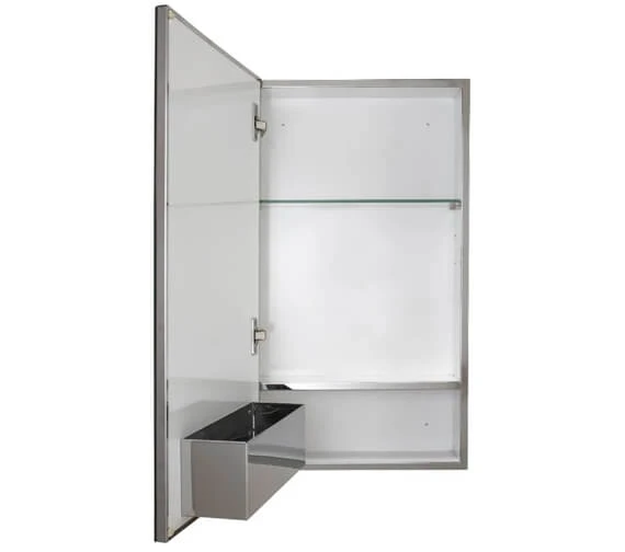 Croydex Colorado Stainless Steel Single Door Large Mirror Cabinet 7 Croydex Colorado Stainless Steel Single Door Large Mirror Cabinet - Image 5