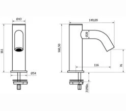 Crosswater MPRO Deck-Mounted Monobloc Basin Sensor Tap -Duravit Store M700 2022 9 28 9 40 9 533