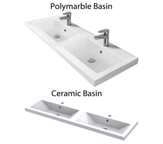 Nuie Athena 1200mm Wide Floor Standing 4 Drawer Cabinet And Double Basin 6 Nuie Athena 1200mm Wide Floor Standing 4 Drawer Cabinet And Double Basin - Image 4