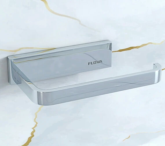 Flova Sofija Diamond Chrome Wall Mounted Toilet Roll Holder 3 Flova Sofija Diamond Chrome Wall Mounted Toilet Roll Holder