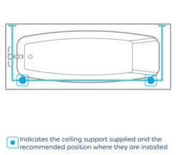 Croydex Premier U-Shaped Chrome Shower Curtain Rod -Duravit Store M700 2022 9 5 7 4 46 246