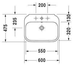 Duravit Happy D2 White Washbasin With Overflow -Duravit Store M700 2022 9 6 8 10 10 228