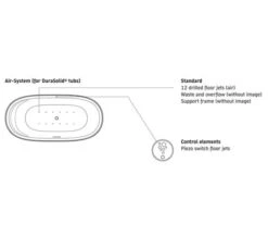 Duravit Zencha 1600 X 850mm Air System Whirlpool Bath With 1 Backrest Slope -Duravit Store M700 2022 9 8 7 23 27 121