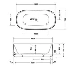 Duravit Zencha 1800 X 900mm Air System Whirlpool Bath With 2 Backrest Slope -Duravit Store M700 2022 9 8 9 39 28 875